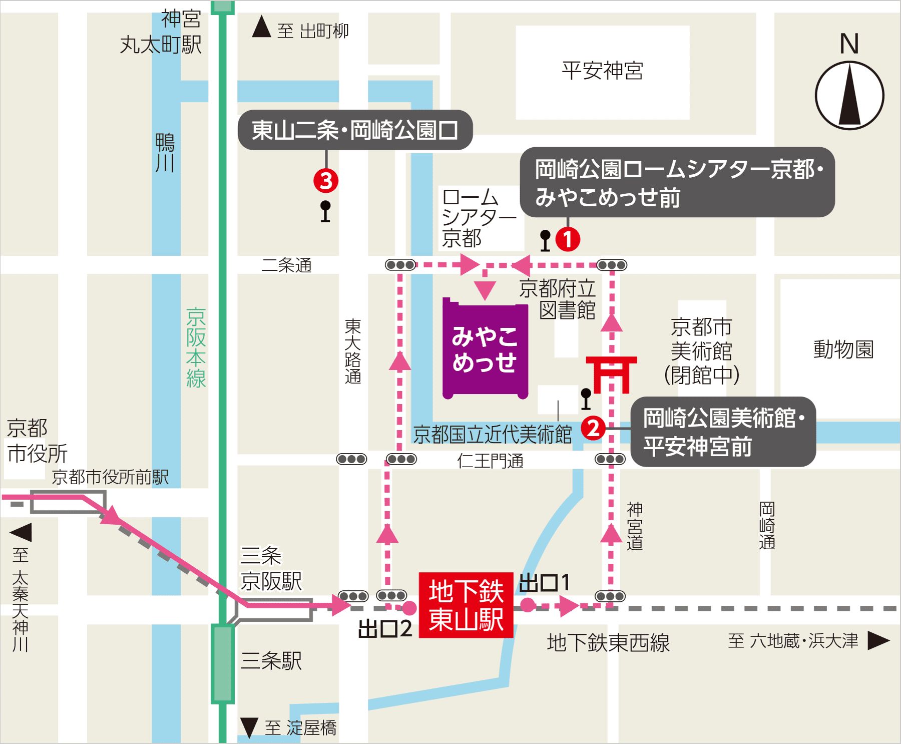京都マラソン2019 受付会場付近の地図